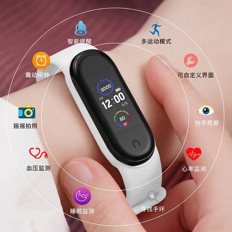 [Worry-Free Delivery] Smart Bracelet Watch Health Monitoring Function Dynamic Alarm Clock Pedometer Student Men and Women Bluetooth