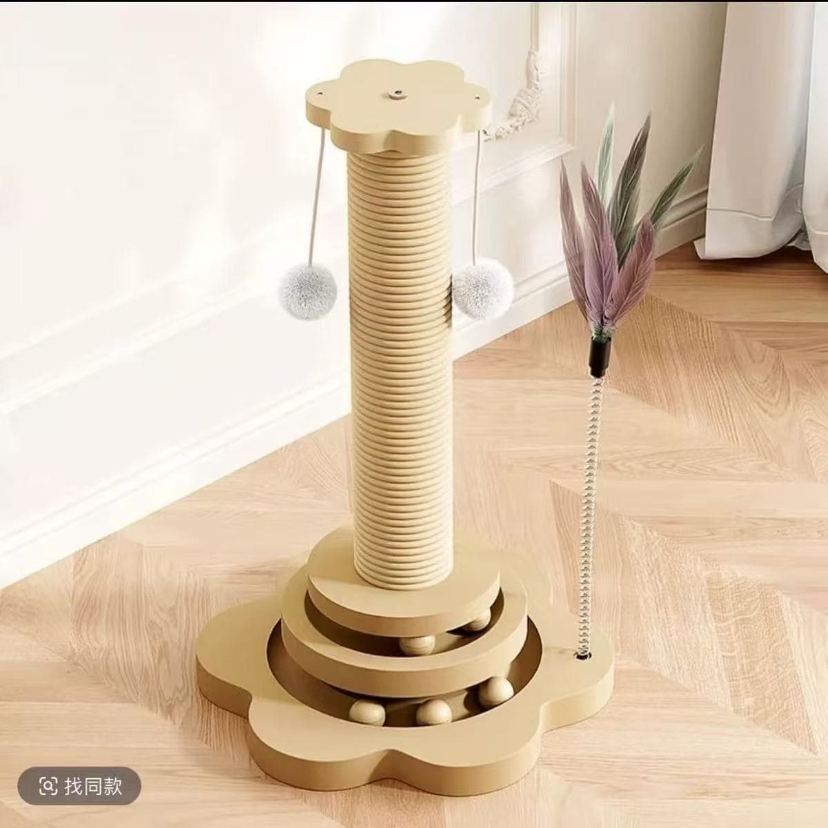Sisal Cat Scratching Post, Durable and Non-Shedding, Home-Use Toy for Entertaining Kittens, Self-Entertainment and Boredom-Relief Tool, Cat Scratching Board